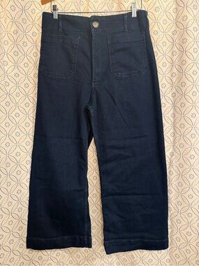 Anthropologie Dark Blue Wide-Leg Jeans
